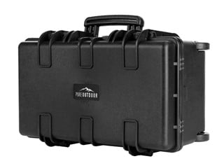 Pure Outdoor by Monoprice Weatherproof Wheeled Hard Case with Customizable Foam, 22 x 14 x 10 in