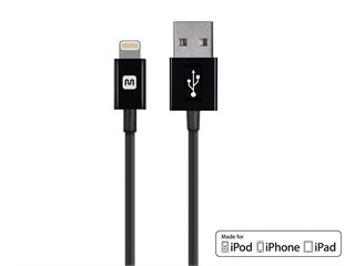Monoprice Select Series Apple MFi Certified Lightning to USB Charge and Sync Cable, 6ft Black