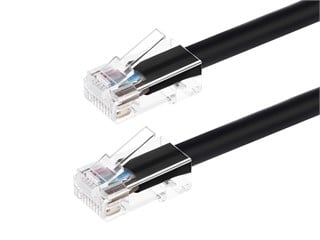 Monoprice Cat6 Ethernet Patch Cable - ZEROboot, RJ45, Stranded, 550MHz, UTP, Pure Bare Copper, 24AWG, 1ft, Black