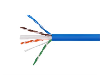 Monoprice Cat6 Ethernet Bulk Cable - Stranded, 550MHz, UTP, CM, Pure Bare Copper Wire, 24AWG, 250ft, Blue