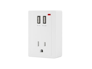 Monoprice Z-Wave Plus Wall Socket Plug-in Receptacle with 2 USB and 1 AC Port up to 2.4A (Works with Alexa & Google Home with Hub)
