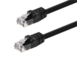 Monoprice Cat5e Ethernet Patch Cable - Snagless, RJ45, Stranded, 350MHz, UTP, Pure Bare Copper Wire, 24AWG, 3ft, Black