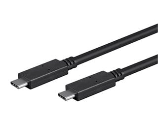 Monoprice Essentials USB-C to USB-C 3.1 Gen 1 Cable - 5Gbps  3A  30AWG  Black  2m (6.6ft)