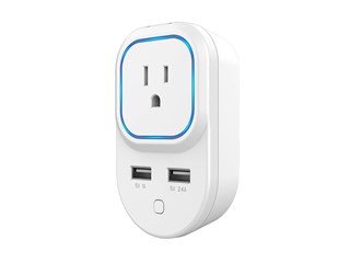 Monoprice Z-Wave Plus Smart Plug and Repeater with 2 USB Ports (Works with Alexa & Google Home with Hub)