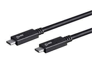 Monoprice Essentials USB-C to USB-C 3.1 Gen 2 Cable - 10Gbps  5A  30AWG  Black  0.5m (1.6ft)