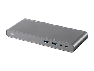 Monoprice USB-C Dual-Monitor Docking Station for USB-C Laptops, MST, and Power Delivery up to 100W with USB-C Cable