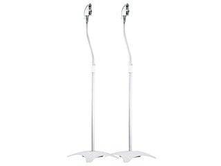 Monoprice Adjustable Height Speaker Stands, 5 lb Capacity (Pair), Silver