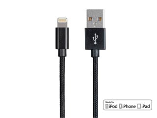 Monoprice Palette Series Apple MFi Certified Lightning to USB Charge and Sync Cable, 6ft Black