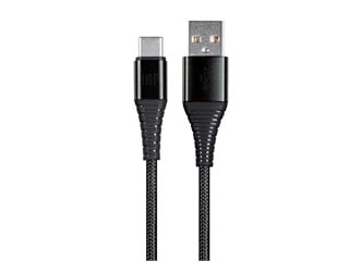 Monoprice AtlasFlex Series Durable USB 2.0 USB-C to USB-A Charge & Sync Reinforced Nylon-Braid Cable  3ft  Black