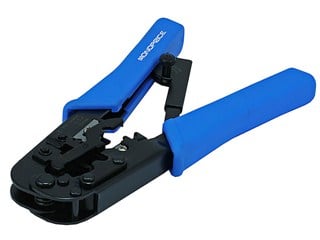 Product Image for Multi-Modular Plug Crimps, Strips, and Cuts Tool with Ratchet