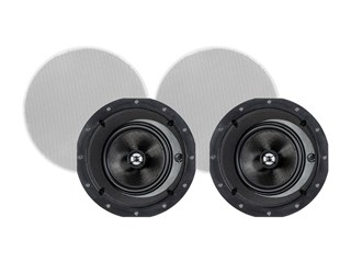 Monoprice Alpha In-Ceiling Speakers 6.5in Carbon Fiber 2-Way with 15-degree Angled Drivers (pair)
