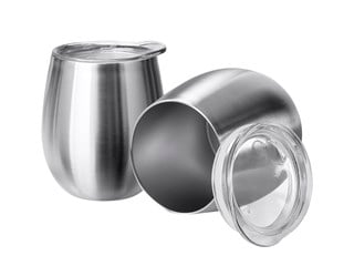 Pure Outdoor Wine Tumbler, Stainless Steel 9 fl. oz. Twin Pack