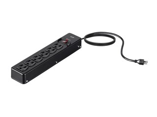 Monoprice Heavy Duty 6 Outlet Metal Surge Protector Power Strip - 540 Joules, 6ft Cord, Black