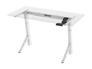 Monoprice Single Motor Angled Electric Sit-Stand Desk Frame with Built-In Casters