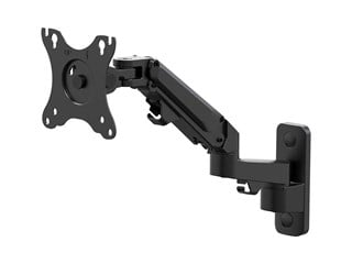Workstream by Monoprice Easy Adjustable Full-Motion Gas-Spring 2-Segment Wall Mount for Monitors Up To 27in, Max Weight 15.4lbs