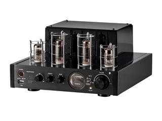 Monoprice 25 Watt Stereo Hybrid Tube Amplifier with Bluetooth, Optical, Coaxial, and USB Inputs, and Subwoofer Out