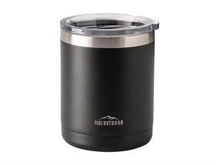 Pure Outdoor by Monoprice Lowball Tumbler, Black 10 fl. oz.