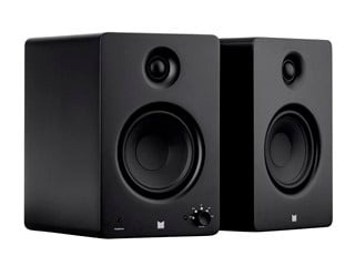 Monolith by Monoprice MM-5 Powered Multimedia Speakers with Bluetooth with Qualcomm aptX HD Audio, USB DAC, Optical Inputs, Subwoofer Output and Remote Control (Pair), Black