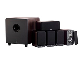 Monoprice HT-35 Premium 5.1-Channel Home Theater System with Powered Subwoofer, Espresso