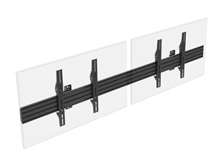 Monoprice Commercial Series 2x1 Display Adjustable Tilt Menu Board TV Wall Mount for LED Screens between 32in to 65in, Max Weight 66 lbs, VESA Patterns up to 600x400