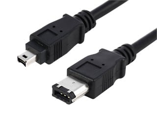 Product Image for IEEE-1394 FireWire® i.LINK® DV Cable 6P-4P M/M - 10ft (BLACK)