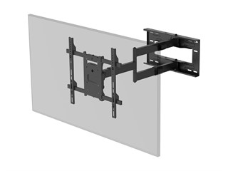 Monoprice EZ Series Portrait and Landscape 360 Full-Motion Articulating TV Wall Mount for LED TVs 42in to 75in, Weight Capacity 110 lbs., Extension 3.3in to 31.5in, VESA Patterns Up to 400x400