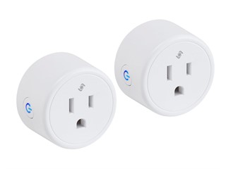 STITCH by Monoprice Mini Wi-Fi 10A Outlet, Works with Alexa and Google Home for Touchless Voice Control, No Hub Required, ETL Certified (2-Pack)