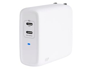 Monoprice USB-C Charger, 68W 2-port PD GaN Technology Foldable Wall Charger White, Power Delivery for MacBook Pro/Air, iPad Pro, iPhone 12/11/Pro/Max/XR/XS/X, Pixel, Galaxy, and More