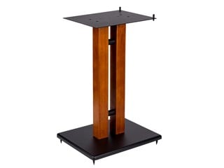 Monolith by Monoprice 24in Cherry Wood Speaker Stand with Adjustable Top Plate, Cherry (Each)
