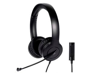 Monoprice WFH 3.5mm + USB Wired On-Ear Web Meeting Headset