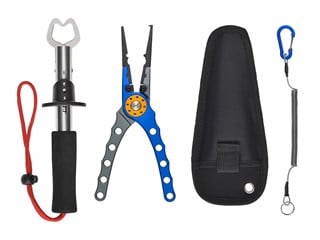 Pure Outdoor by Monoprice Stainless Steel Fishing Pliers with Fish Lip Gripper and Carrying Case