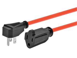 Monoprice Coiled Power Extension Cord, 16AWG, 13A, SJT, Orange, Expands from 3ft to 10ft