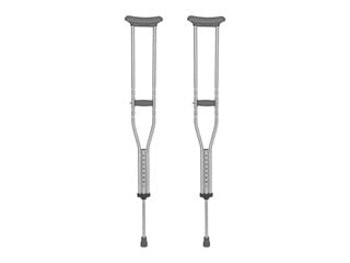 SevaCare by Monoprice Height Adjustable Aluminum Crutches, Adult, Medium, 5&#39; 2&#34; to 5&#39; 10&#34; Pair of Lightweight Weight Capacity 300 Lbs