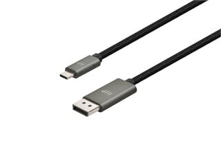 Monoprice Bidirectional USB-C to DisplayPort Cable - 4K60Hz, Thunderbolt 4/3 Compatible, Braided, 10ft, Black