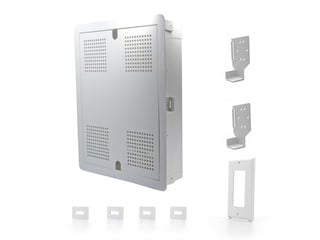 Monoprice Multi-Functional Recessed Media Box with Magnetic Cover For Seamless Home & Office Connectivity Solutions, In Wall Box, Hides TV Outlet & Cables (No Receptacle)