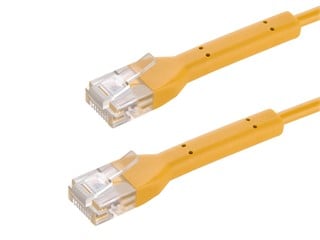 Monoprice Cat6A Ethernet Patch Cable - Bendable UTP 28AWG 2ft Yellow