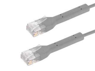 Monoprice Cat6A Ethernet Patch Cable - Bendable UTP 30AWG 20ft Gray
