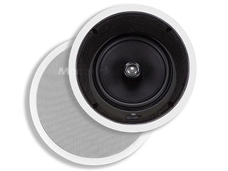 Monoprice Caliber In-Ceiling Speakers, 8in Fiber 2-Way with 15° Angled Drivers (pair)
