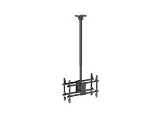 Monoprice Commercial Series Heavy-Duty Long Pole Ceiling Mount for Back-to-Back Landscape Displays, Fits 43" to 86" TVs