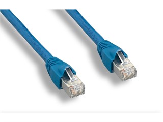 Cat6A 24AWG STP Ethernet Network Patch Cable, Snagless Boot, 5ft, Blue