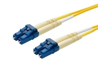 Monoprice Single-Mode Fiber Optic Cable - LC-LC UL 2mm 9/125 OFNR Duplex Yellow 1m