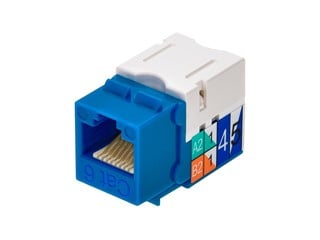 Monoprice Cat6 Punch Down Keystone Jack for 22-24AWG Solid Wire, Blue