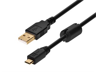 Product Image for Monoprice USB-A to Micro B 2.0 Cable - 5-Pin, 28/24AWG, Gold Plated, Black, 1.5ft