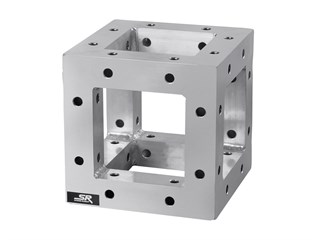 Stage Right by Monoprice 8in x 8in Lite Duty Box Lighting Truss 6-Way Corner with Hardware