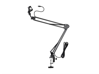 Stage Right by Monoprice Suspension Boom Scissor Broadcast Mic Stand with Integrated Mini USB Cable