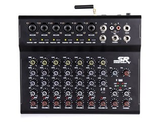 Stage Right by Monoprice ix8B 8-Channel Live Sound and Recording Mixer with Bluetooth, USB, and Effects
