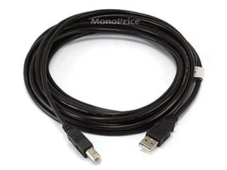 Product Image for 15ft USB 2.0 A Male to B Male 28/24AWG Cable 