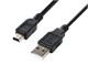 View product image Monoprice USB-A to Mini-B 2.0 Cable - 5-Pin, 28/28AWG, Black, 6ft - image 1 of 5