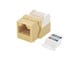 View product image Monoprice Cat5E RJ-45 Toolless Keystone Jack in Beige - image 5 of 5