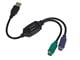 View product image Monoprice PS/2 Keyboard/Mouse to USB Converter Adapter, Black - image 1 of 4